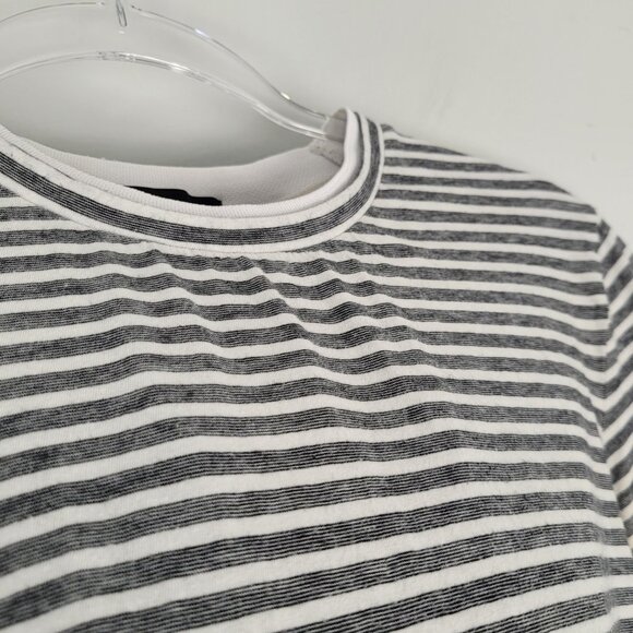 Theory Rylee Pima Cotton Short Sleeve T-Shirt Striped Black White Size XS - Picture 9 of 13